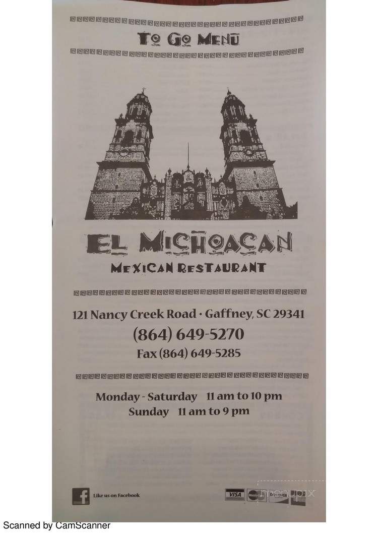 El Michoacan - Gaffney, SC