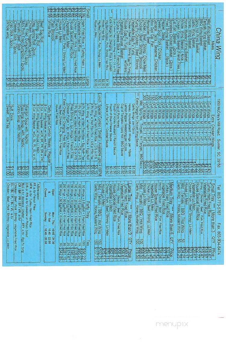 China Wing - Sumter, SC