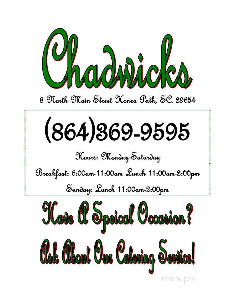 Chadwick's - Honea Path, SC