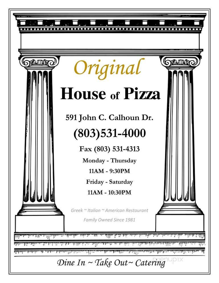 Original House Of Pizza - Orangeburg, SC