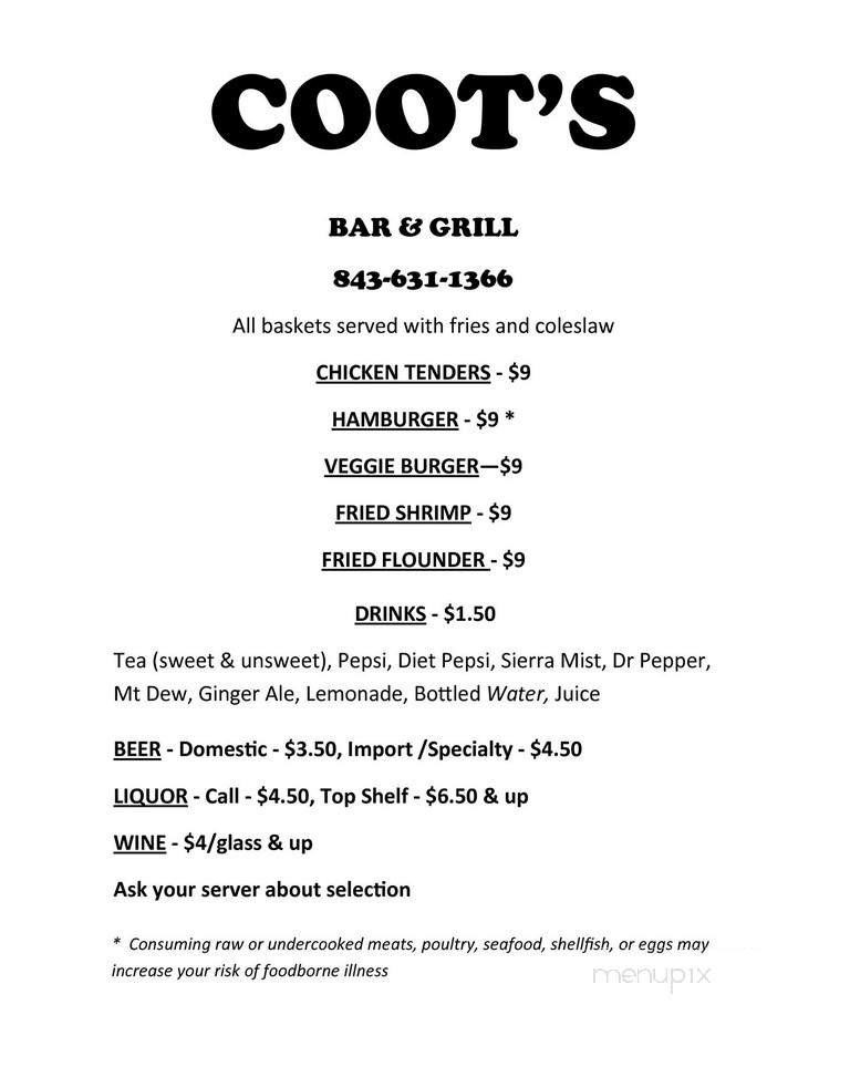 Coot's Bar & Grill - Edisto Island, SC