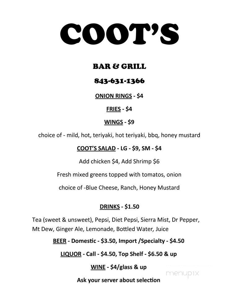 Coot's Bar & Grill - Edisto Island, SC