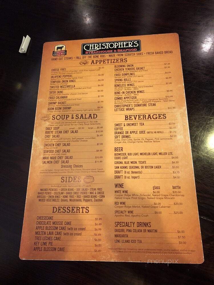 Christopher's Steak House & Seafood - Lumberton, NC