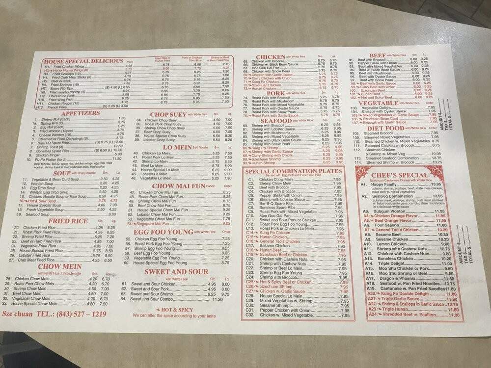 Szechuan Restaurant - Georgetown, SC