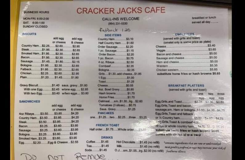 Cracker Jacks Cafe - Anderson, SC