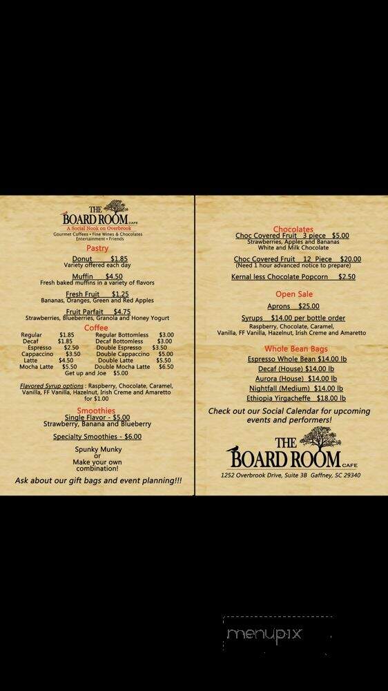 The Board Room Cafe - Gaffney, SC