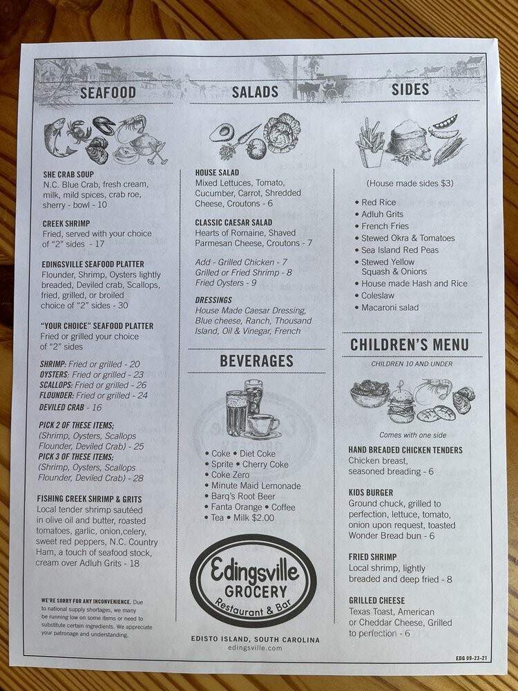 Edingsville Grocery Restaurant & Bar - Edisto Island, SC