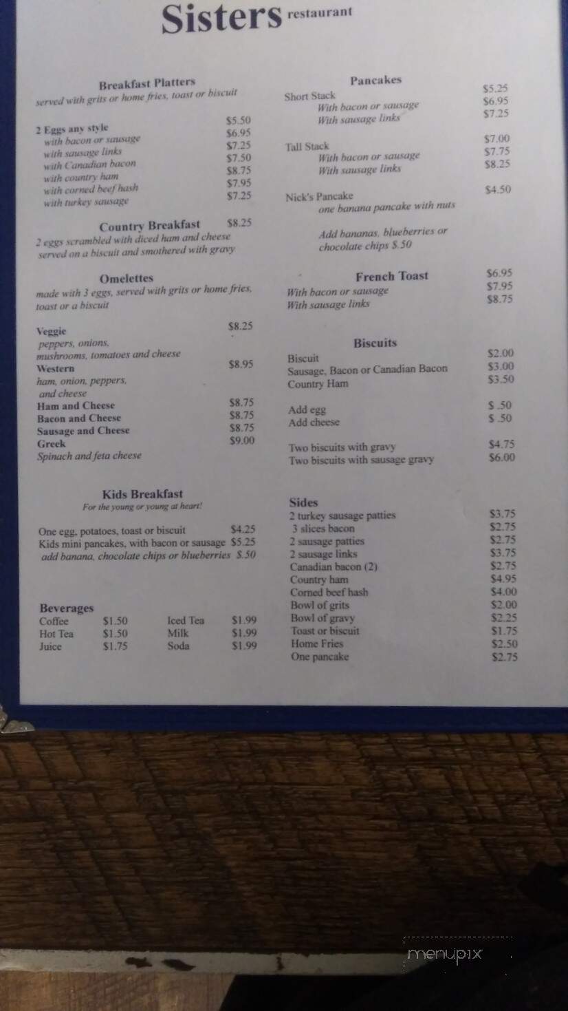 Sisters Restaurant - Salem, SC