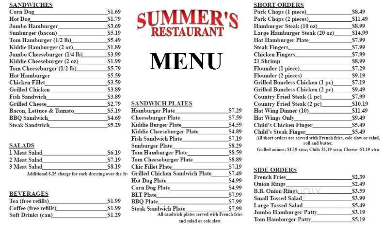 Summer's Restaurant - Newberry, SC