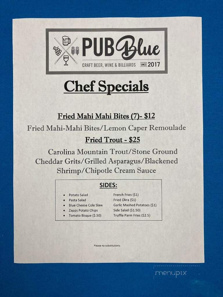 Pub Blue - Seneca, SC