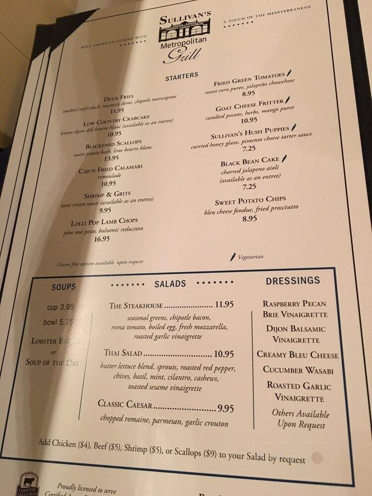 Sullivan's Metropolitan Grill - Anderson, SC