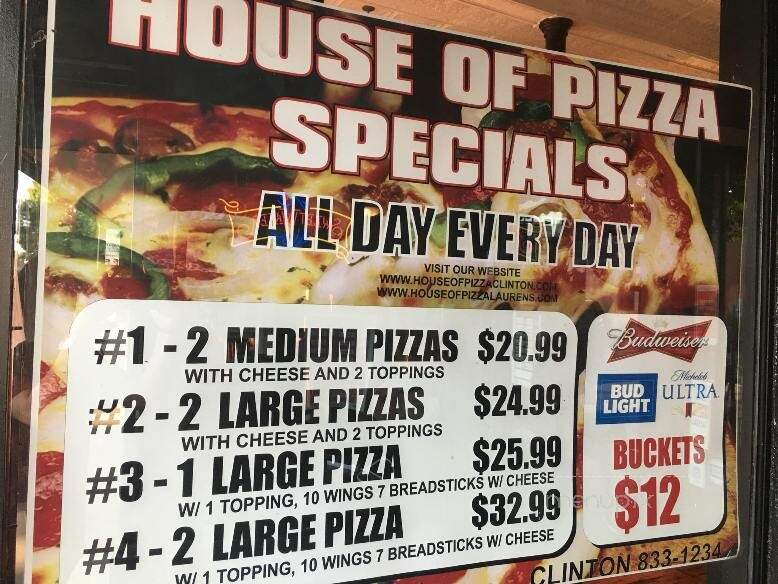 House of Pizza - Clinton, SC