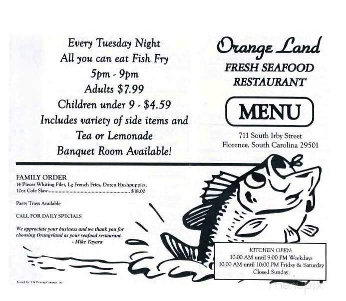 Orangeland Seafood Restaurant & Fish Market - Florence, SC