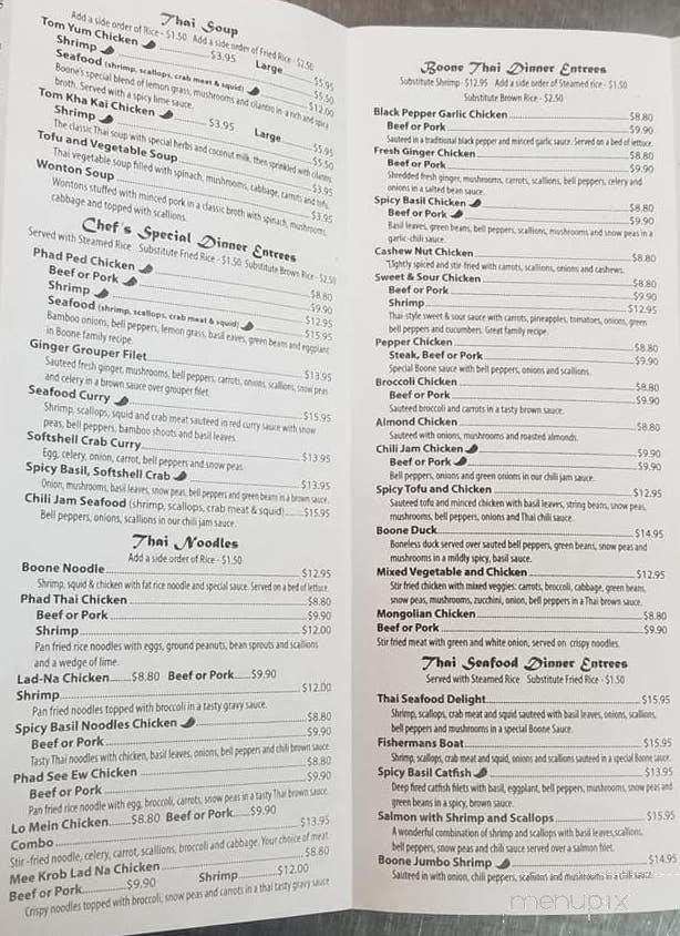 Boone Thai Restaurant - Franklin, NC